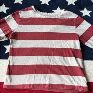 Red and White Striped Kids Shirt